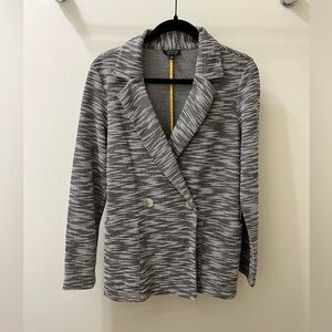 Topshop Women’s Black and White Knit Blazer